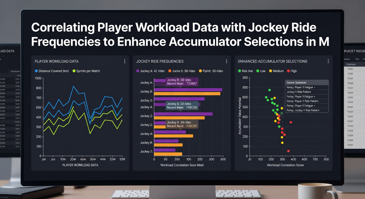 Infographic showing example accumulator structure linking basketball player loads to jockey ride selections