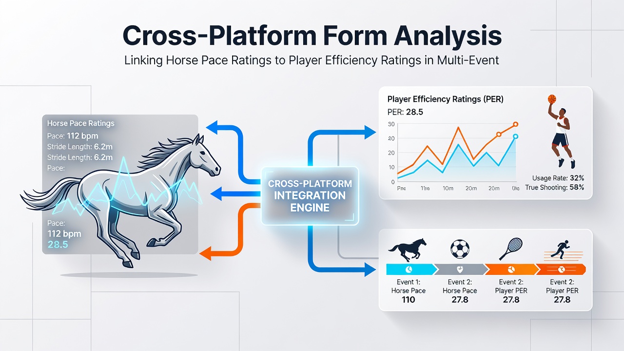 Data visualization showing correlations between horse pace figures and basketball efficiency ratings for accumulator planning
