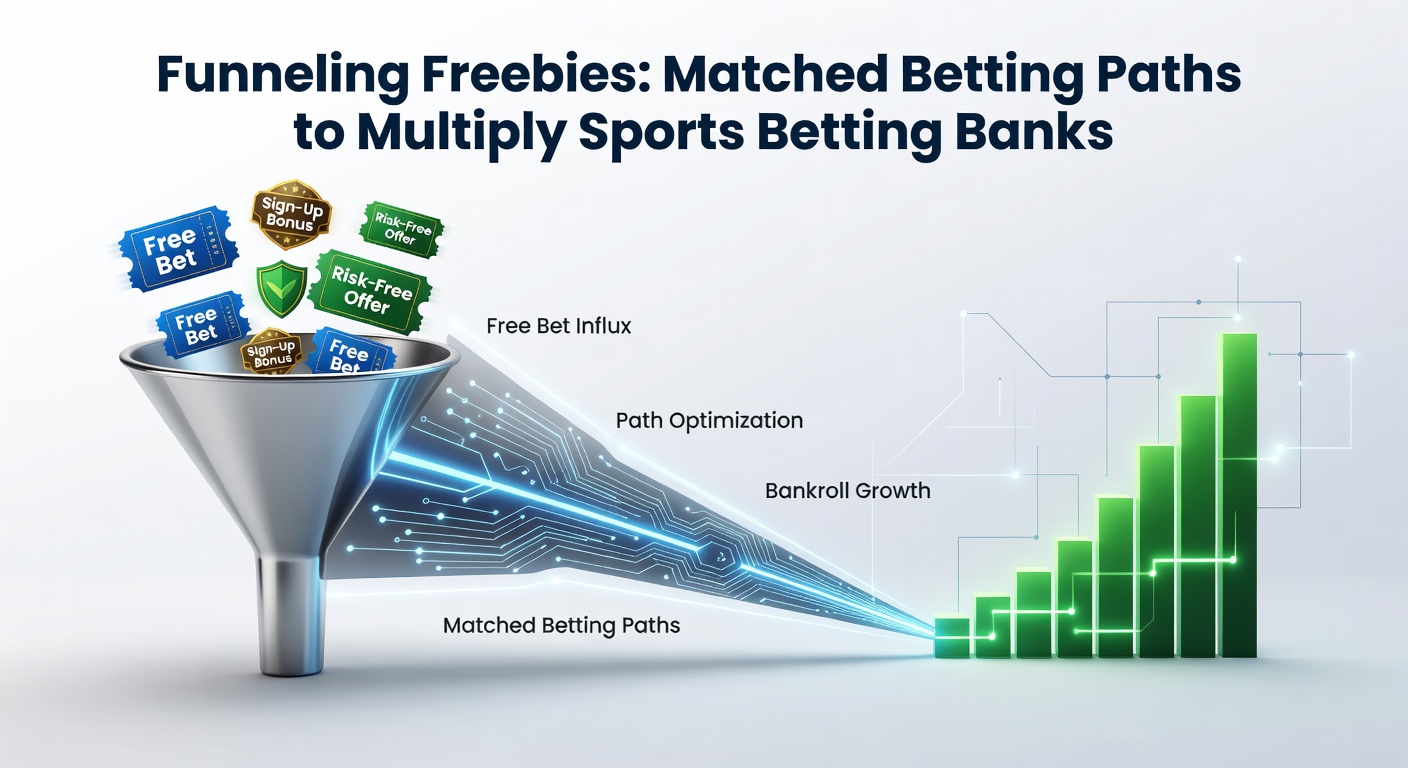 Screenshot of a matched betting calculator interface displaying back and lay odds for a soccer match, with profit projections and free bet qualifiers highlighted