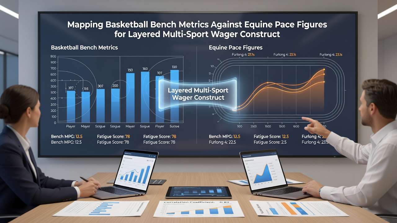 Side-by-side visualization of basketball substitution impact graphs and horse racing sectional pace breakdowns